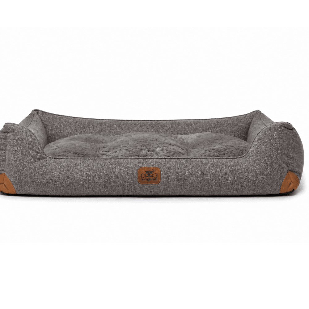 Swaggin Tails koiranpeti Memory Foam -vaahdolla M, harmaa