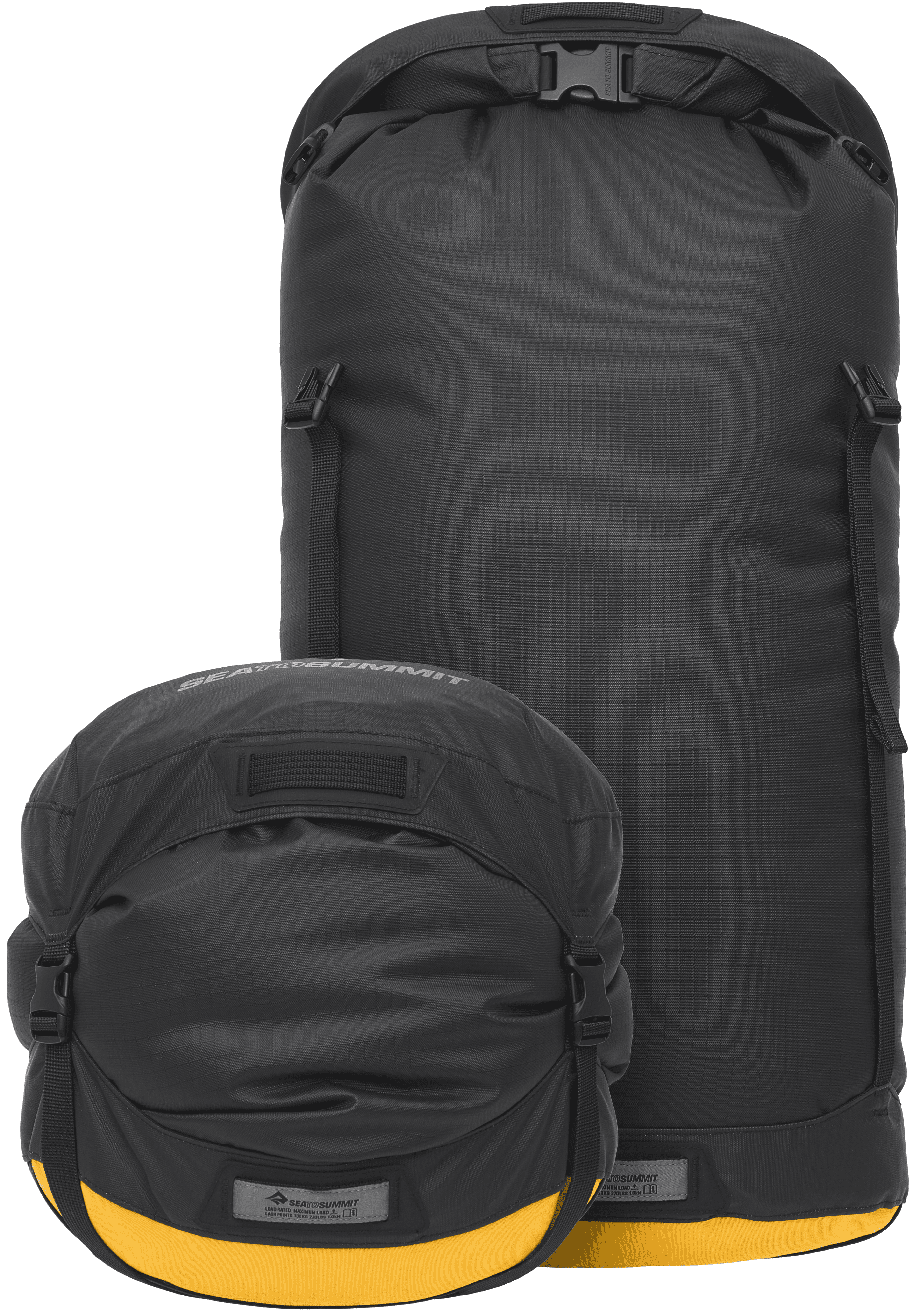 Sea to Summit Eco Evac Compression Drybag Hd kuivapussi, musta, 35L
