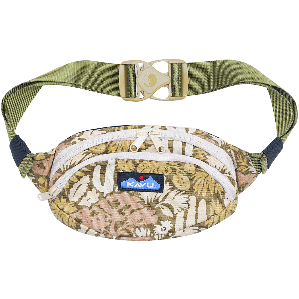 Kavu Canvas Spectator Waist Pack Organic Cactus Garden