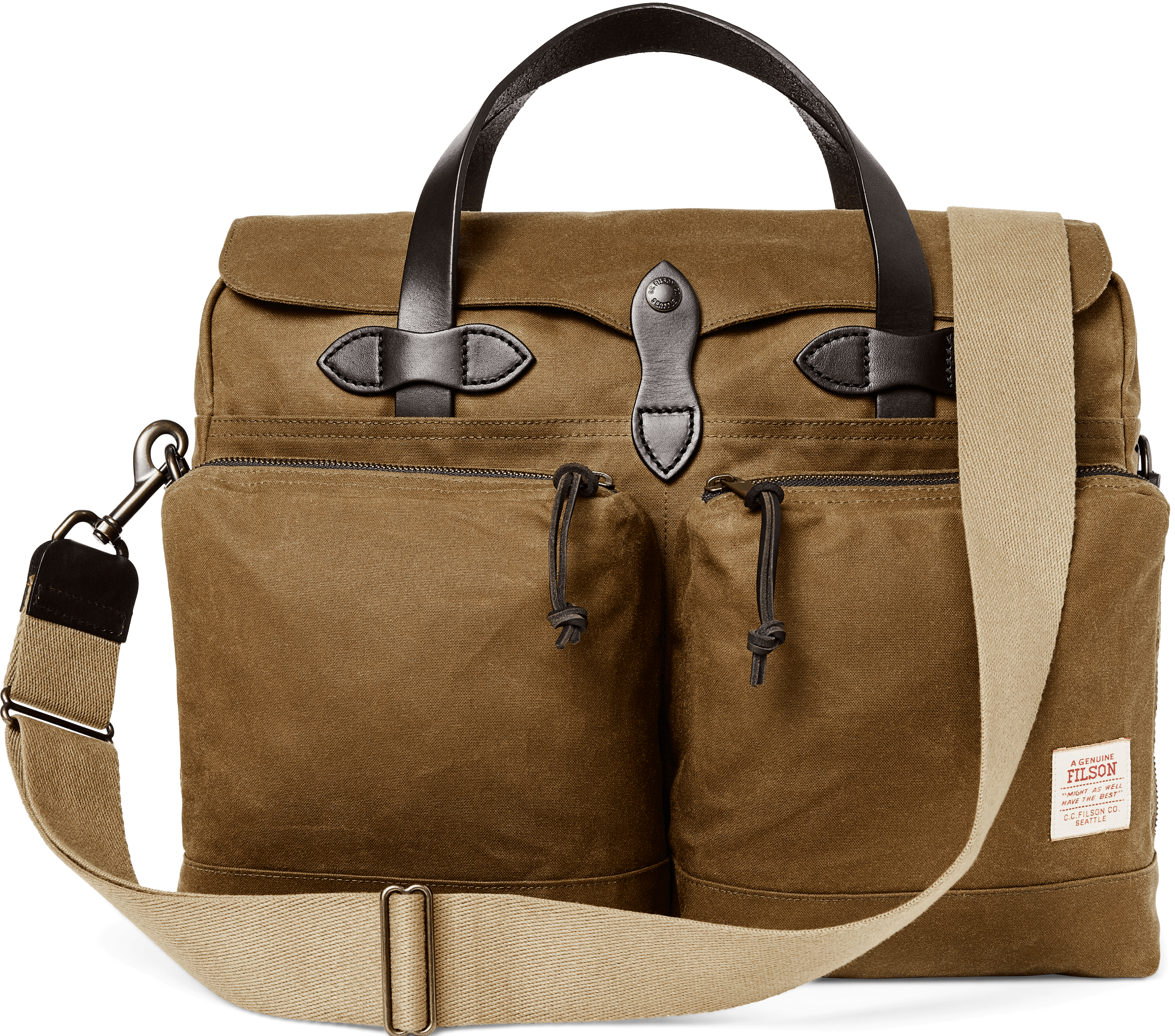 Filson 24 Hour Tin Briefcase laukku, Dark Tan