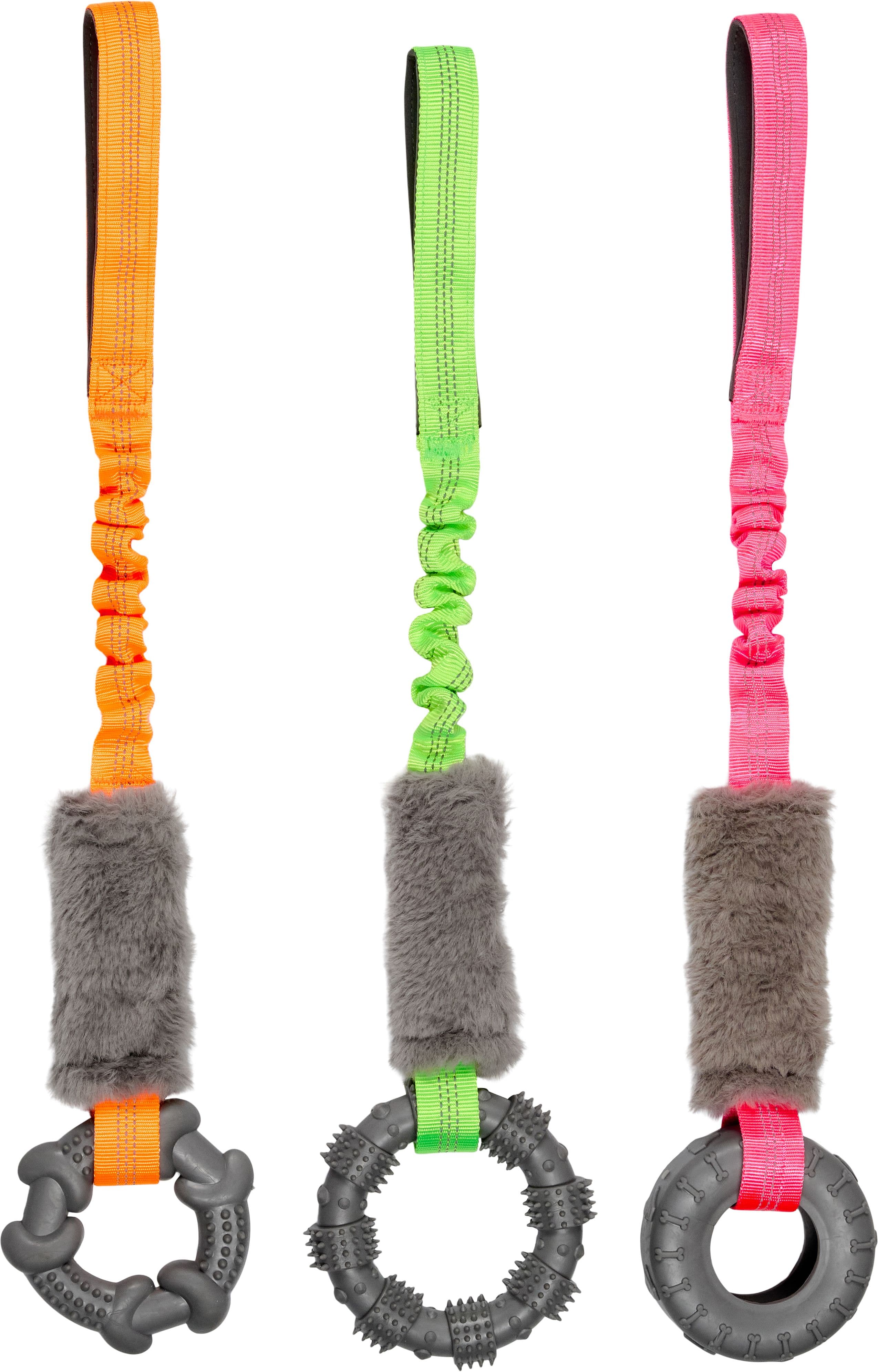 Companion Bungee Tug Toy with TPR Ring vetolelu renkaalla