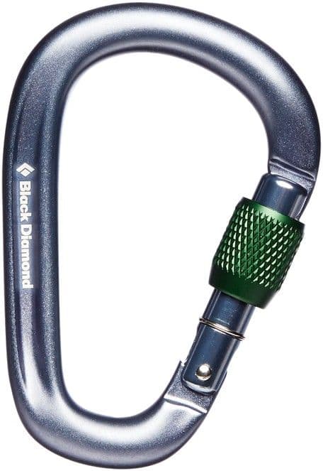 Black Diamond Pearlock Screwgate Carabiner lukittava karbiini, harmaa