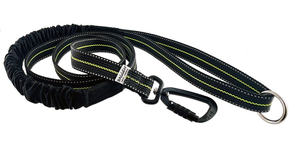 Baggen Expanderkoppel Reflex/Antiglid 3,5m Neongul Twistlock talutushihna