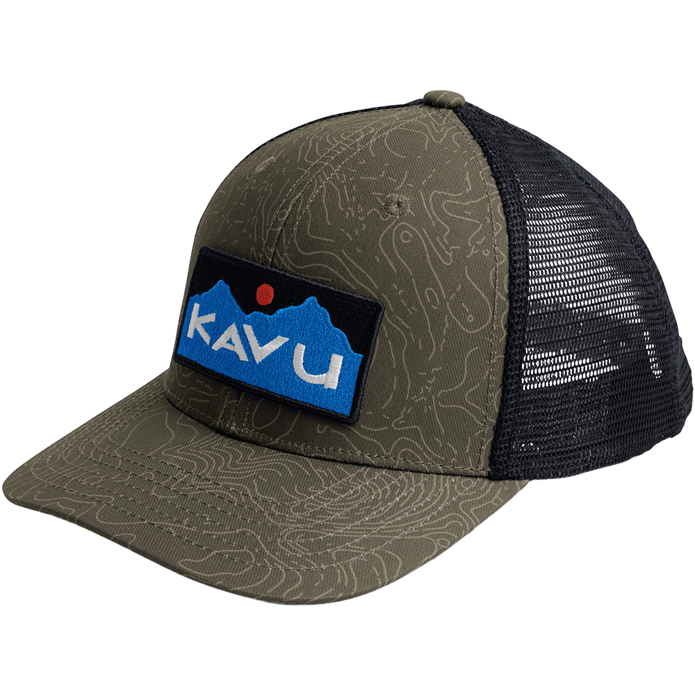 Kavu Above Standard Trucker Cap Olive Topo