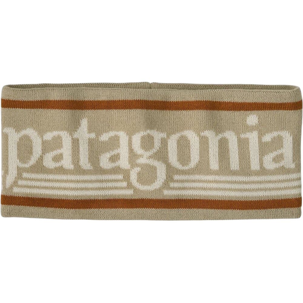 Patagonia Powder Town Headband Hut Tripper Logo: Weathered Stone