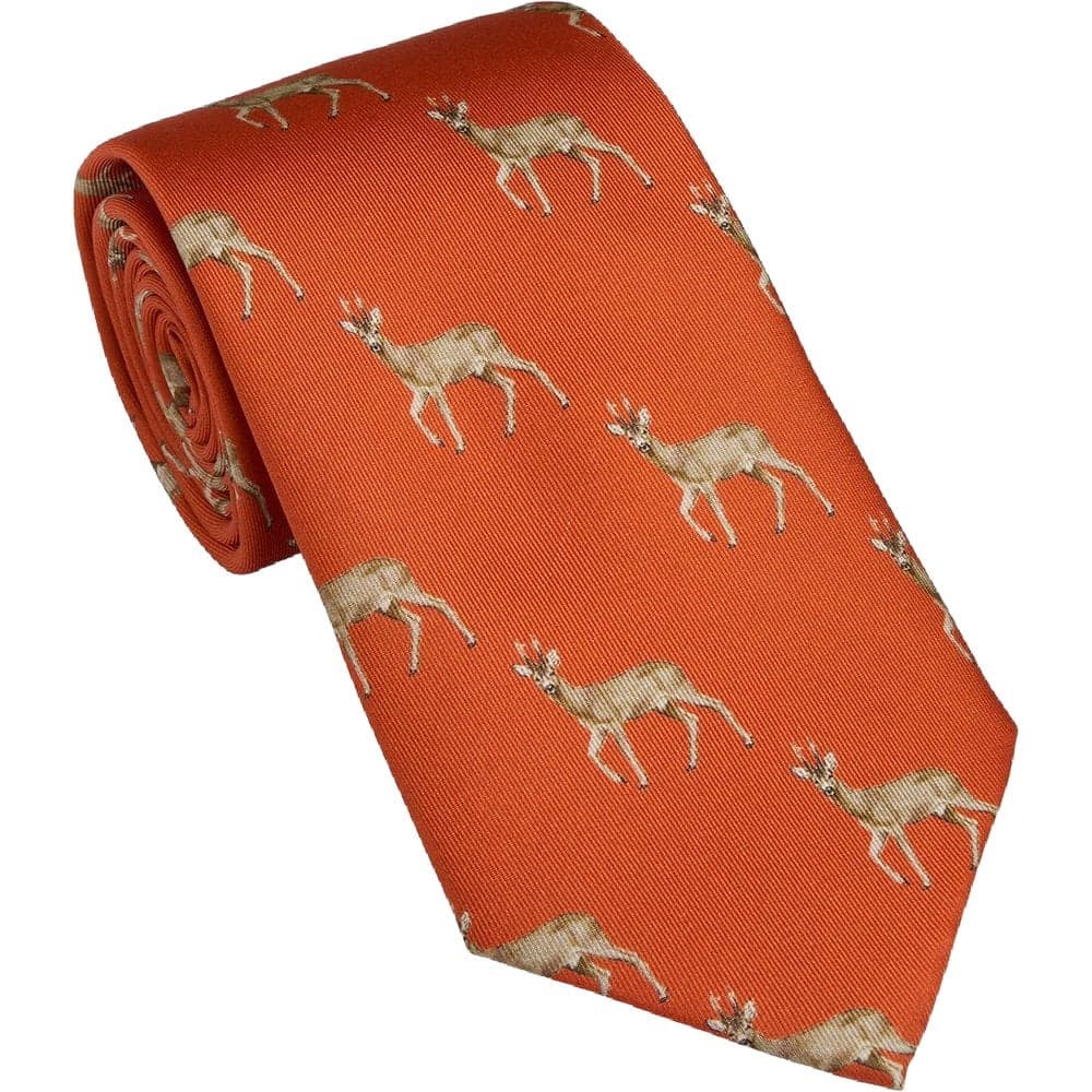 Laksen Roe Buck Tie Burnt Orange