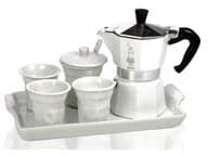 Bialetti Moka Express luksussetti, valkoinen