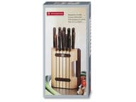 Victorinox Veitsitukki puukahvoilla, 11-osainen