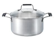 Tefal Jamie Oliver Stainless Steel kattila 24 cm, 5,2 l, lasikansi