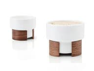 Tonfisk Design WARM Cappucinokuppi 2 kpl, valkoinen/pähkinä