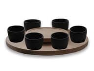 Ronneby Bruk Fondue/tarjoilukaruselli, 6 kulhoa