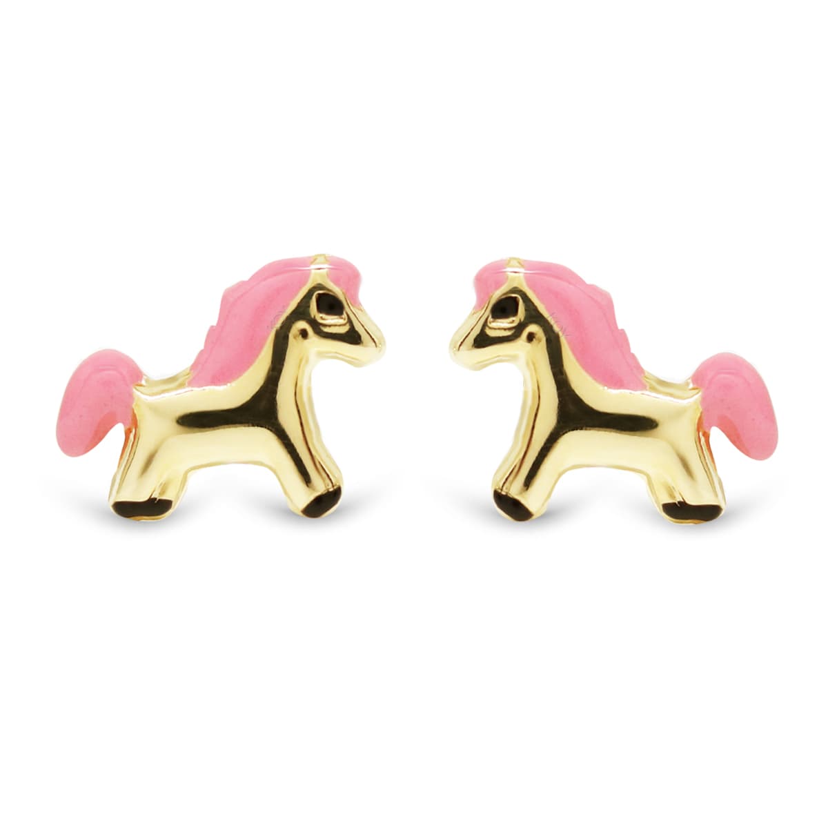 Kultaiset korvakorut, hevonen 126881pink