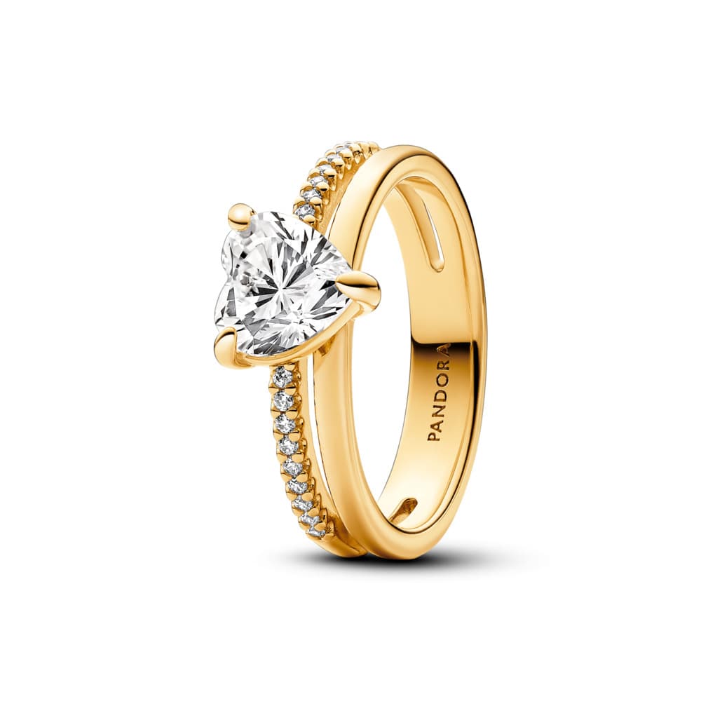 Pandora Timeless Double Band Heart sormus 163100C01