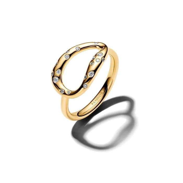 Pandora Essence Organically Shaped Stone-Set Statement sormus 164676C01