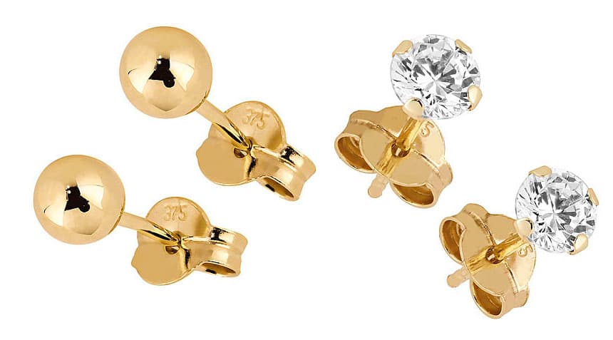 Kultainen korvakorusetti 9K EARRINGS SET_2
