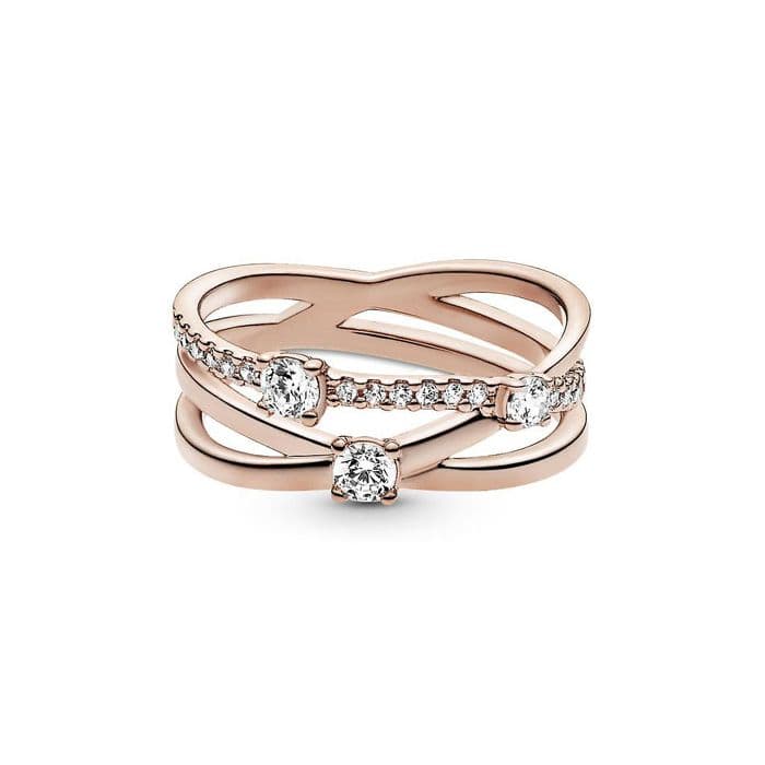 Pandora Rose Sparkling Triple Band sormus 189400C01