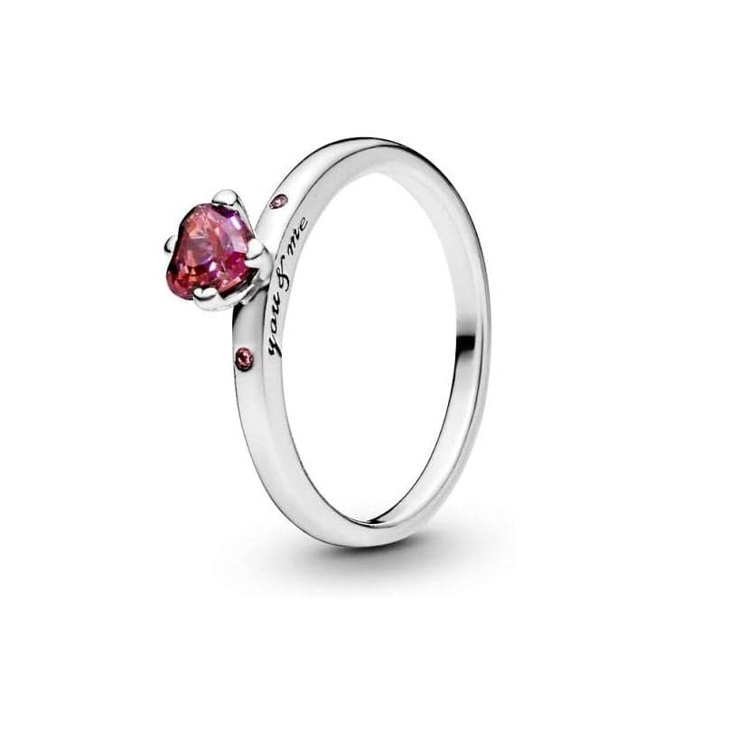 Pandora Sparkling Red Heart sormus 196574CZRMX