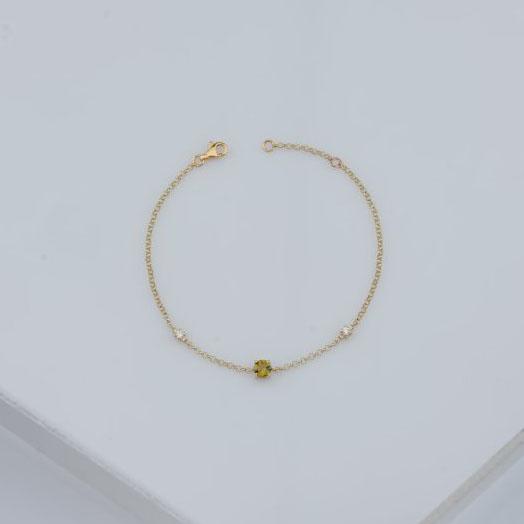 Bulevardi Gemstone rannekoru / vaaleanpunainen turmaliini 0,16ct BLVD2057