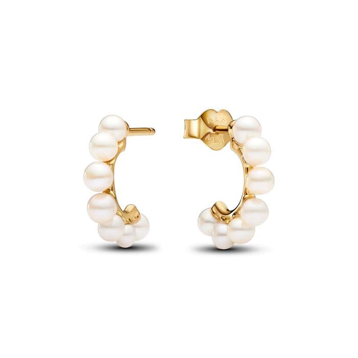 Pandora Treated Freshwater Cultured Pearls Open Hoop korvakorut 263179C01