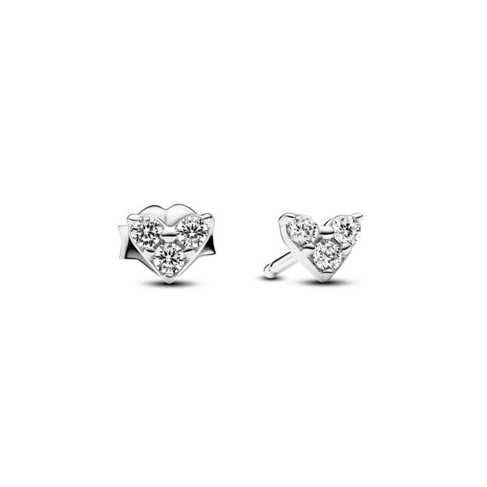 Pandora Triple Stone Heart Stud korvakorut 293003C01