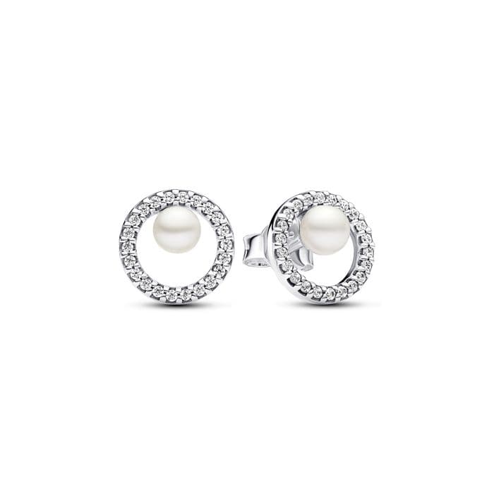 Pandora Treated Freshwater Cultured Pearl & Pavé korvakorut 293154C01