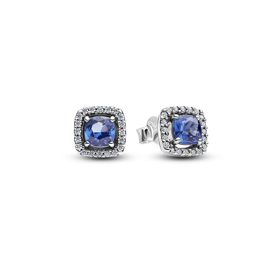 Pandora Sparkling Square Blue Halo korvakorut 293551C01