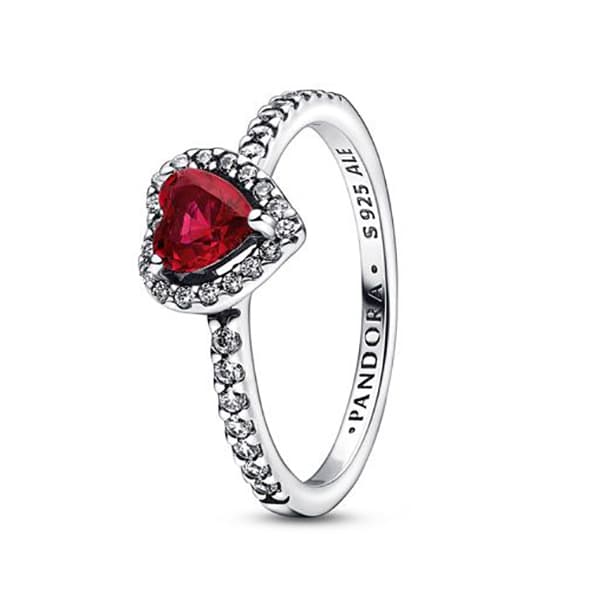 Pandora Sparkling Elevated Heart sormus 198421C02