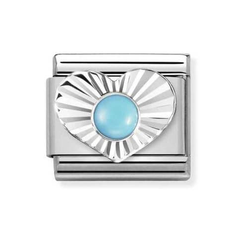 Nomination Classic Silvershine Sydän Turkoosi 330508/06