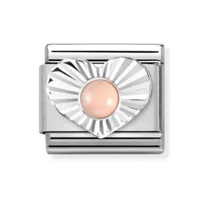 Nomination Classic Silvershine Sydän Koralli 330508/10