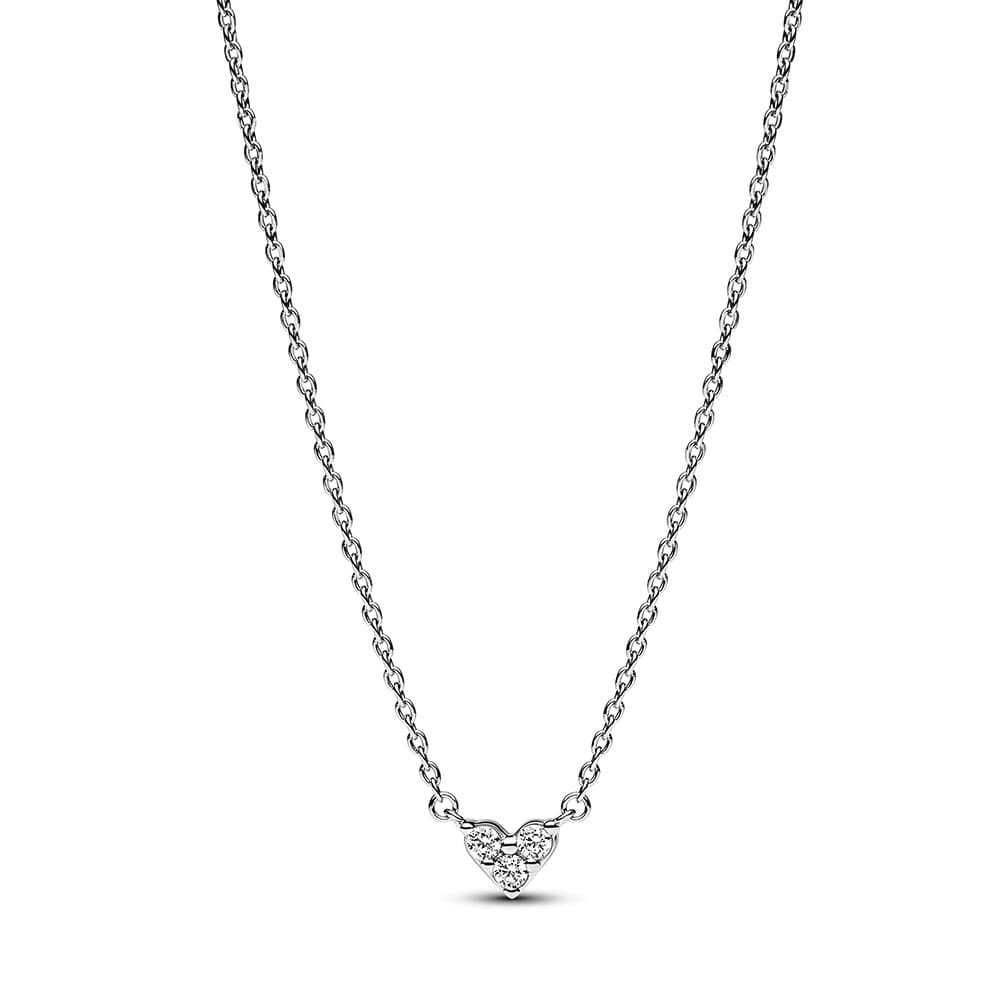 Pandora Triple Stone Heart Collier kaulakoru 45 cm 393014C01