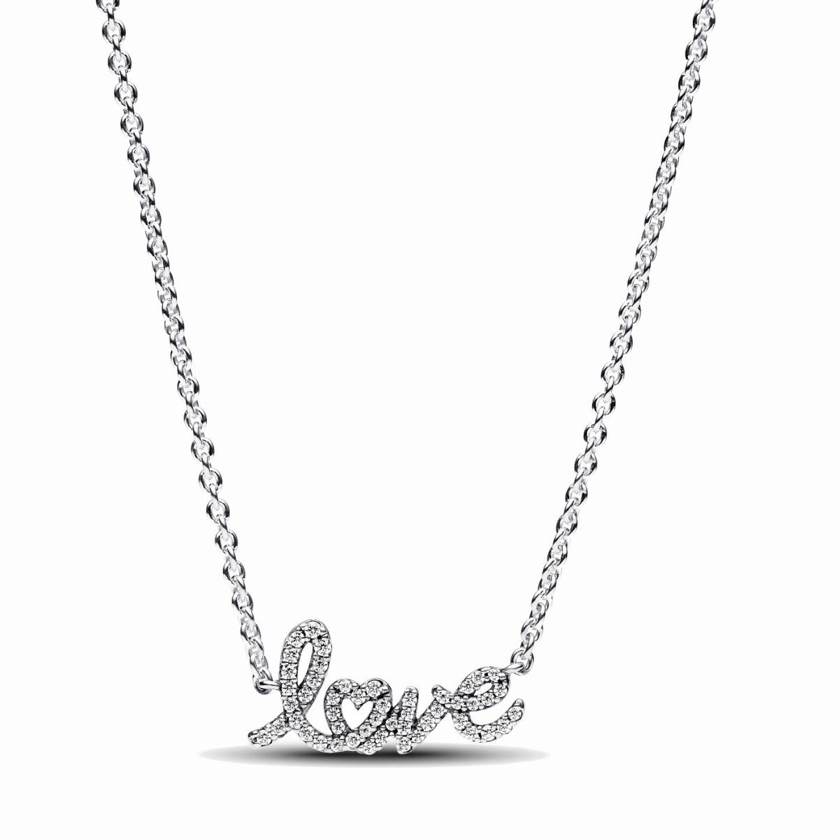 Pandora Sparkling Handwritten Love Collier kaulakoru 393076C01