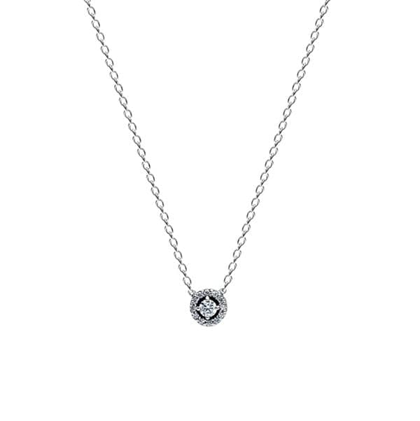 Pandora Round Pavé Halo Collier kaulakoru 393548C01