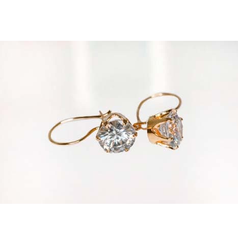 Kultaiset koukkukorvakorut, kirkas 5 mm 40009