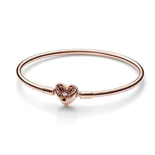 Pandora Moments Heart & Butterfly Bangle rannekoru 17 cm 582594C01-17