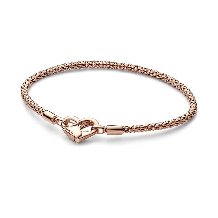 Pandora Studded chain 14k rose gold-plated rannekoru 18 cm 582731C00