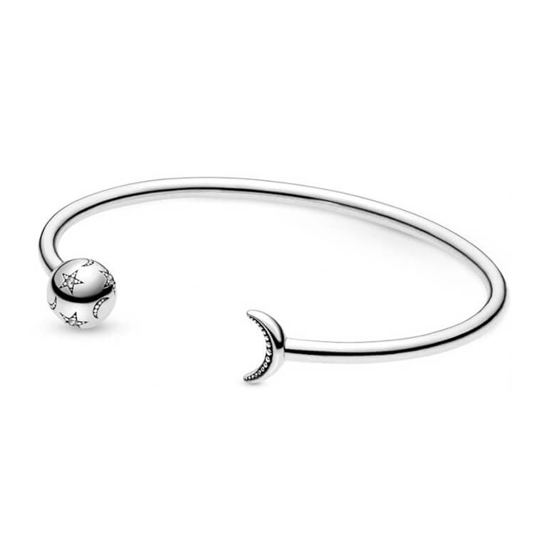 Pandora Moon And Star Open Bangle -rannekoru (16cm) 599120C01