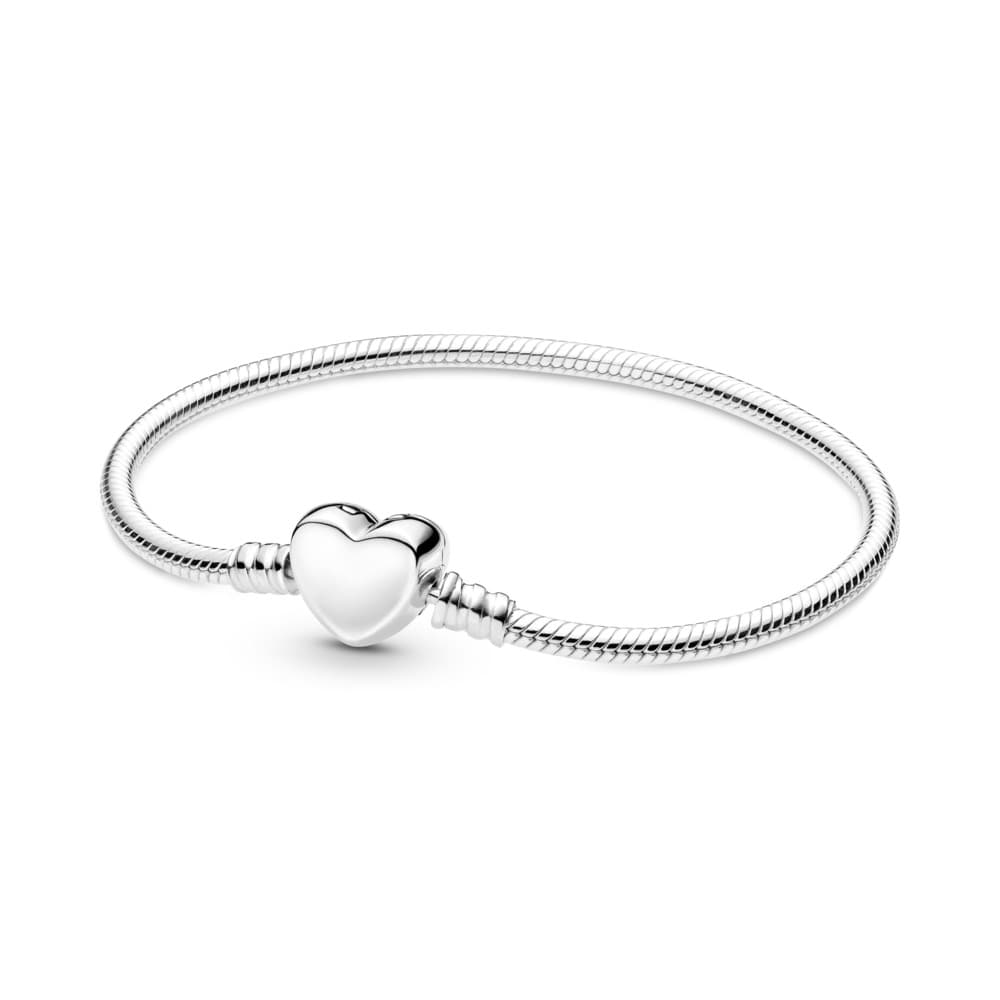 Pandora Moments Engravable Heart Clasp Snake Chain rannekoru 19 cm 599206C00