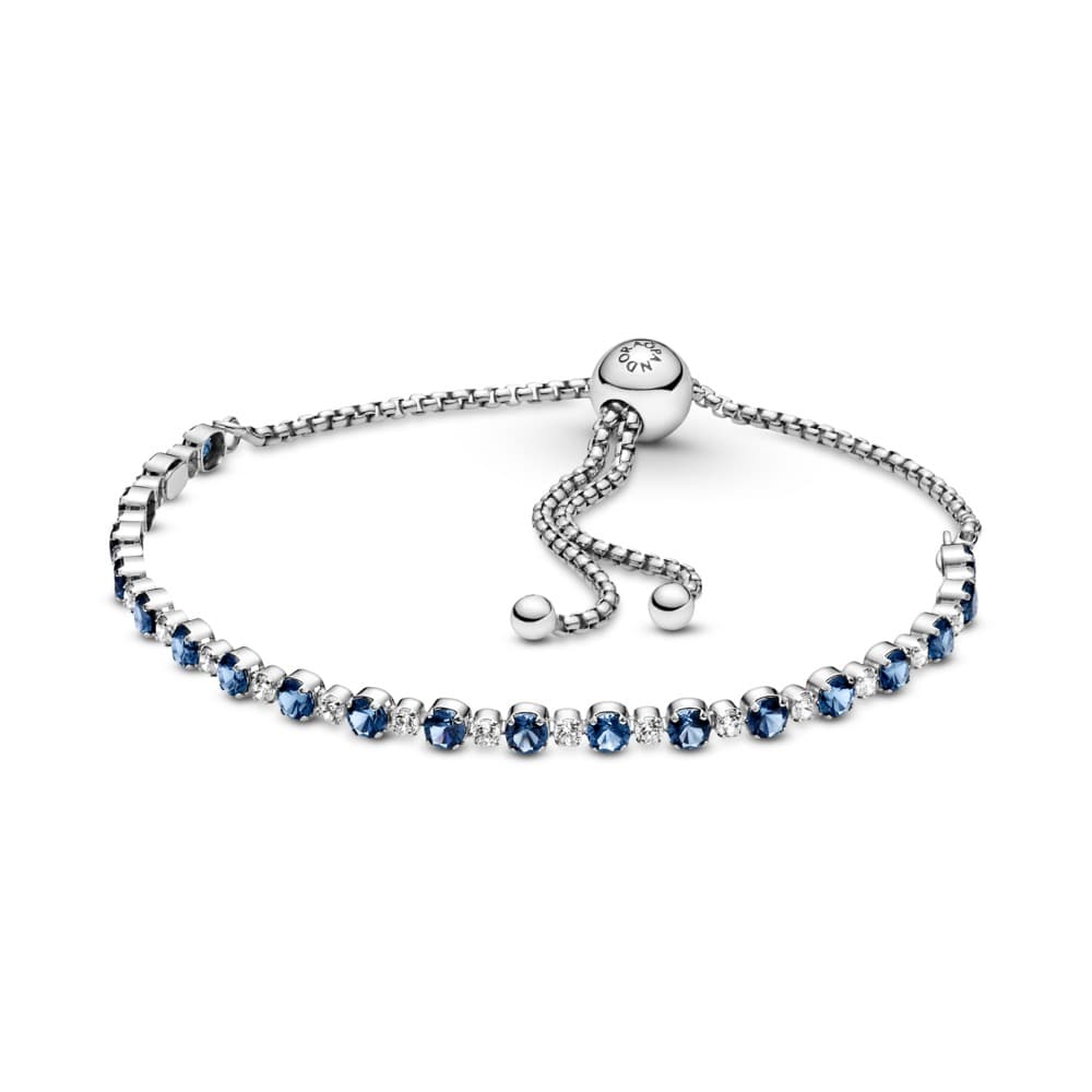 Pandora Blue and Clear Sparkle Slider rannekoru 599377C01-1