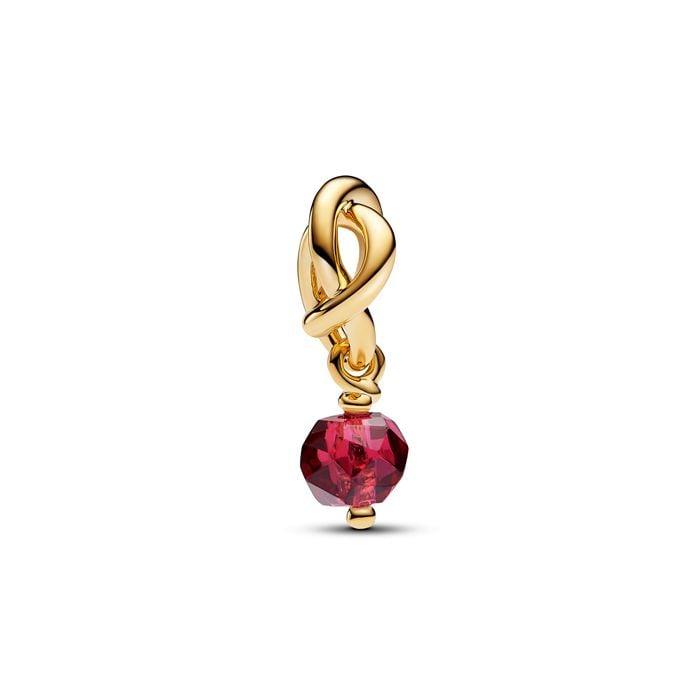 Pandora Faceted True Red Eternity Circle Dangle hela 763462C07 / heinäkuu