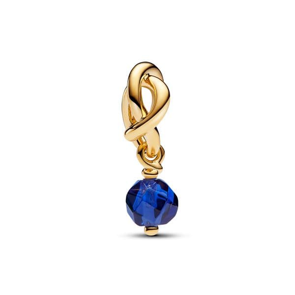 Pandora Faceted Blue Eternity Circle Dangle hela 763462C09 / syyskuu
