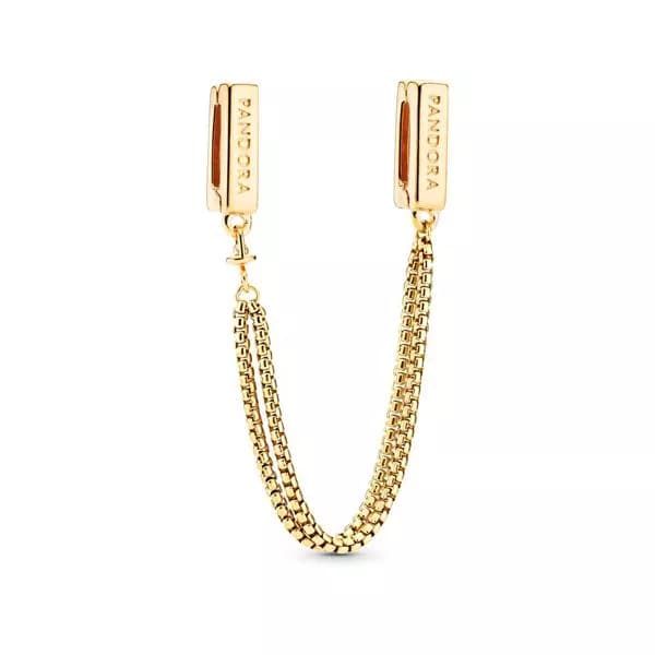 Pandora Reflexions Gold Safety Chain Clip Charms 768704C00-05