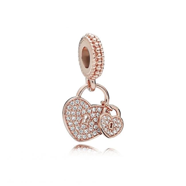 Pandora Pavé Heart Padlocks Dangle hela 781807CZ