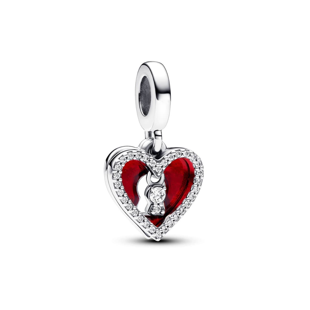 Pandora Red Heart & Keyhole Double Dangle hela 793119C01