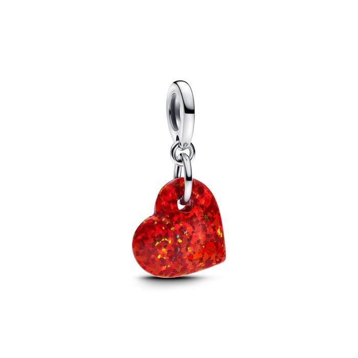 Pandora Opalescent Red Heart Dangle hela 793348C01