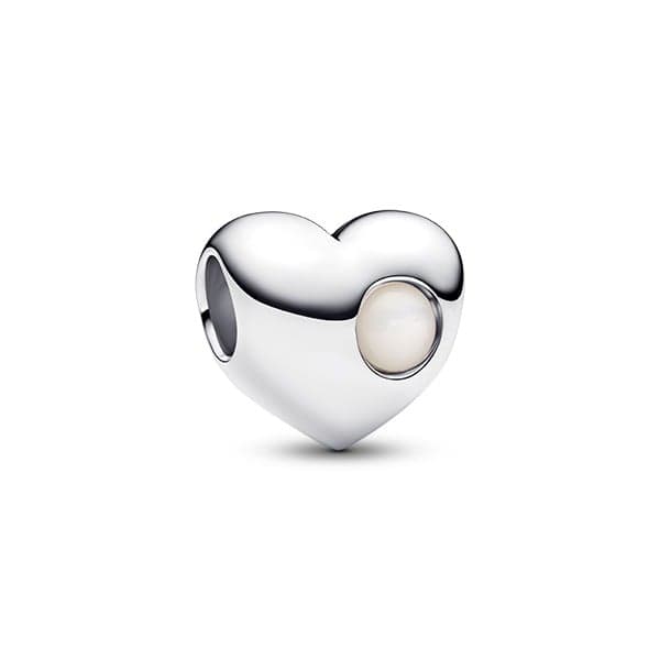 Pandora Engravable White Stone Heart hela 794161C06