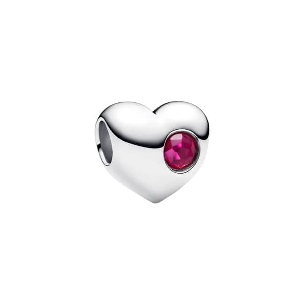 Pandora Engravable True Red Stone Heart hela, heinäkuu 794161C07