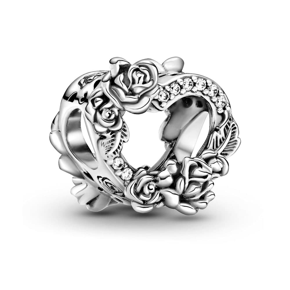 Pandora Open Heart & Rose Flowers -hela 799281C01