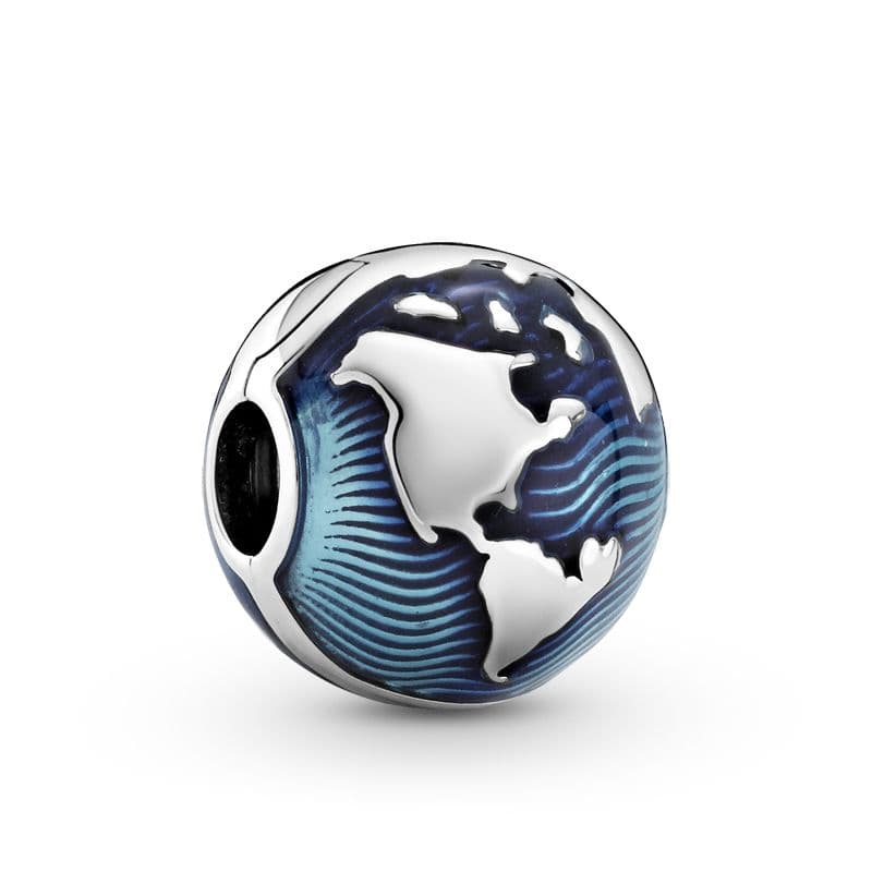 Pandora Blue Globe Clip -lukkohela 799429C01