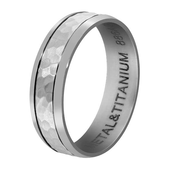 Titaanisormus, taottu 6 mm 886A00