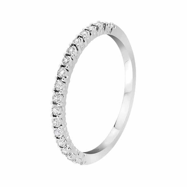Valkokultainen timanttisormus 0,06 ct AJR29910